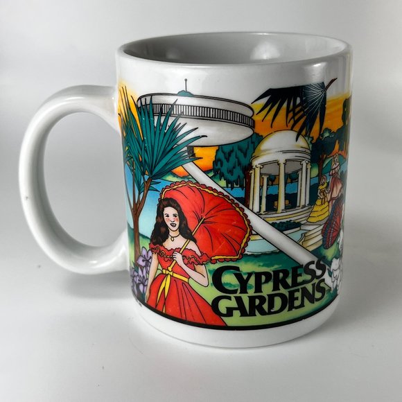 Vtg Cypress Gardens Coffee Cup Mug Florida Theme Park Ceramic Name Ann 90s - Picture 1 of 11